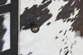 Consola, neagra, din lemn de mango si par natural de bovine, Corvus