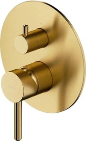 Baterie cada-dus incastrata Omnires Y monocomanda finisaj auriu periat fara corp ingropat