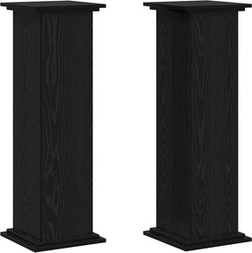 vidaXL Suport pentru plante Stejar Negru 33 x 33 x 100 cm