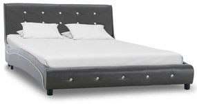 Cadru de pat, gri, 120 x 200 cm, piele artificială