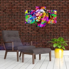 Tablou - 3D imaginea leului (90x60 cm)