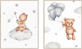 Tablouri pentru copii 2 buc. 30x40 cm Teddy Bears – knor