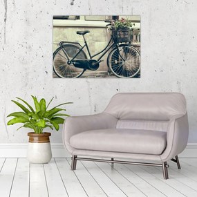 Tablou - Bicicleta de epocă cu flori (70x50 cm)