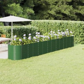 Jardiniera gradina verde 512x80x68 cm otel vopsit electrostatic 1, Verde, 512 x 80 x 68 cm