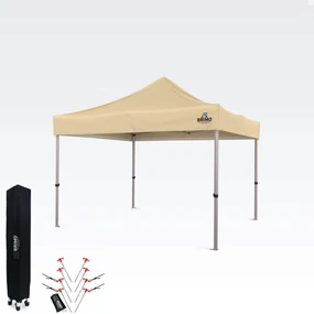 Cort pavilion de grădină pliabil 3x3m - fără pereți - Bej