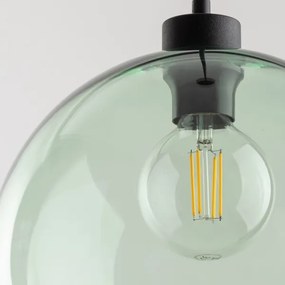 Pendul pe cablu CUBUS 1xE27/15W/230V negru/verde fumuriu
