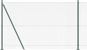 vidaXL Stâlp de gard. Verde 25 x 1,5 m (rulou plasă 16 x 16 mm)