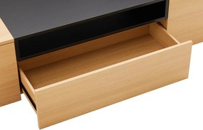 Comoda TV suspendata LOFT 160cm natur/ negru
