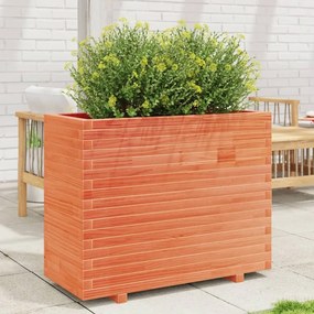 vidaXL Jardinieră grădină, maro ceruit, 90x40x72,5 cm, lemn masiv pin