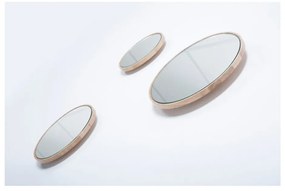 Oglindă de perete cu ramă din lemn masiv de stejar Gazzda Look, ⌀ 32 cm