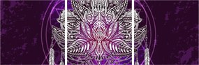 Tablou - Lotus (cu ceas) (90x30 cm)