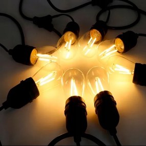 Ghirlandă decorativă LED pentru exterior 20xE27/1W/230V 11,44 m IP44 negru