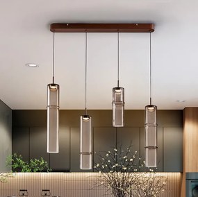 Lustra liniara cu 4 pendule suspendate LED Canas