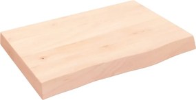 vidaXL Blat de baie, 60x40x(2-6) cm, lemn masiv netratat