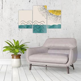 Tablou - pictură abstractă de plajă N⁰1 (90x60 cm)