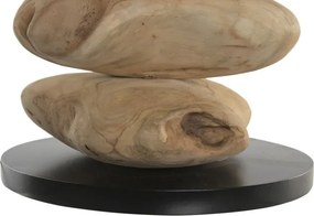 Lampă de masă natur, din lemn de tec si metal, "Naro"