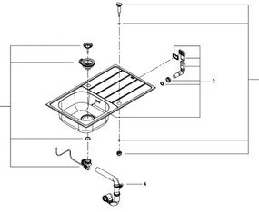 GROHE 31552SD1 - Chiuvetă K200 860 x 500 mm din oțel inoxidabil