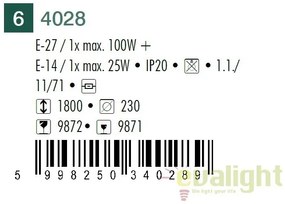 Lampadar, lampa de podea, Action 4028 RX