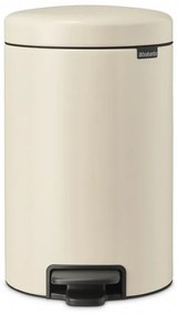 Cos de gunoi cu pedala Brabantia NewIcon 1005531, 12 L, Inchidere lina, Baza antiderapanta, Bej