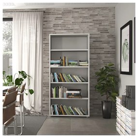 Bibliotecă modulară albă 89x189 cm Prima – Tvilum
