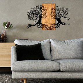 Decorațiune de perete din lemn/din metal 92x58 cm Tutku – Wallity