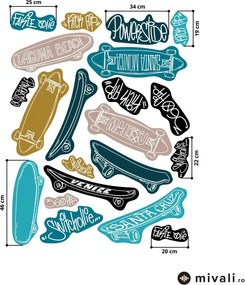 Autocolante de perete - Longboard- uri