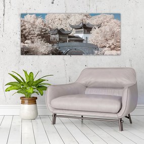 Tablou - pomi înfloriți în Asia (120x50 cm)