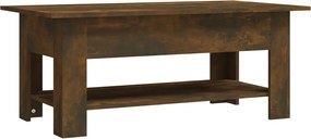 vidaXL Măsuță de cafea, stejar fumuriu, 102x55x42 cm, lemn prelucrat