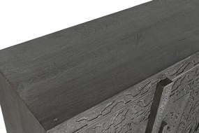 Comoda, gri, din lemn masiv sculptat, Arvane