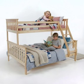 Patul supraetajat se poate descompune, pin natural, LUINI