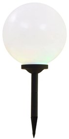 Lampi solare de exterior cu LED, 2 buc, 30 cm, RGB, sferic 2, 30 cm, 1