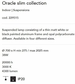 Lustra LED design modern ORACLE SLIM SP D070 ROUND 3000K ON-OFF BK