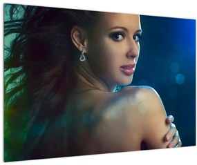 Tablou - Privirea unei femei tinere (90x60 cm)
