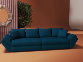 Canapea extensibilă dumonde cu ladă de depozitare si sezut confortabil din spuma high-density, Loana Enjoy Petrol 300x100 cm