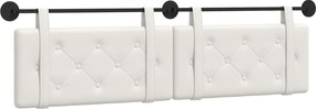 vidaXL Cap de pat suspendat Alb 190 x 55 x 5 cm Piele artificială