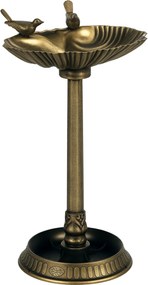 Outsunny Baie pentru păsări de grădină exterior 81 cm cu design în formă de scoică și finisaj patinat, ușoară și rezistentă, bronz | Aosom Romania