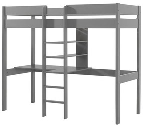 Pat pentru copii 90x200 cm gri înalt Pino - Vipack