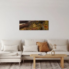 Tablou cu munții din Scoția (cu ceas) (90x30 cm)