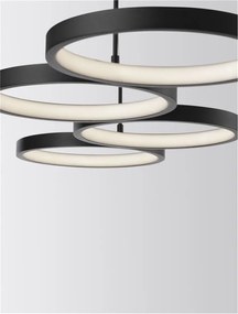 Lustra LED suspendata design modern MAGNUS R4 neagra