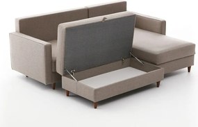 Colțar bej (colț pe partea dreaptă) Eva – Balcab Home