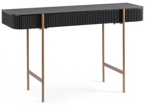 Consola neagra/aurie din MDF si metal, 120x40x73 cm, Darcy Bizzotto