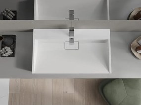 Mexen Ava chiuvetă de blat din conglomerat 1/O 80 x 46 cm, albă - 23018001
