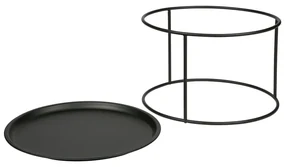 Măsuță de cafea WOOOD Ivar L, Ø 56 cm, negru