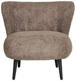 Fotoliu maro cu tapițerie din țesătură bouclé Covelo – House Nordic