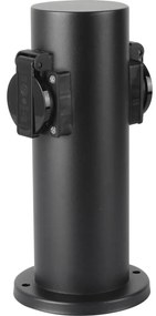 Stâlp de prize de exterior Brilagi PILLAR 2Z 230V IP44 negru