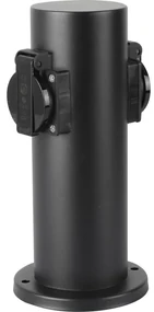 Stâlp de prize de exterior Brilagi PILLAR 2Z 230V IP44 negru