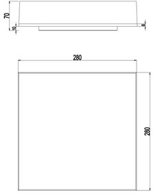 Plafonieră LED pentru baie Top Light BOXTER LED/24W/230V IP54 28x28 cm