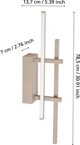 Eglo 902142 - Aplică de perete LED TREPILIANO, 12W, 230V, bej