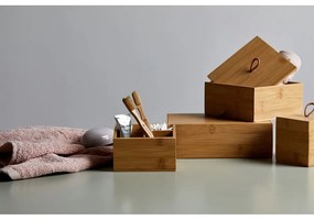 Organizatoare de baie în culoare naturală 3 buc. din bambus Terra – Wenko