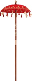 vidaXL Parasol Balinez Roșu 125 x 125 x 260 cm